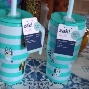 Zak! BLUEY 2 Kids Insulated Tumblers NWT